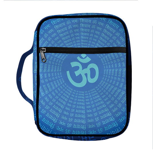 Spiritual Om Sign Print Front Pocket Bible Bag