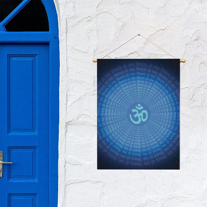 Spiritual Om Sign Print Garden Flag