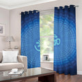Spiritual Om Sign Print Grommet Curtains