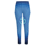 Spiritual Om Sign Print High-Waisted Pocket Leggings