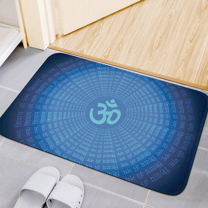 Spiritual Om Sign Print Indoor Door Mat