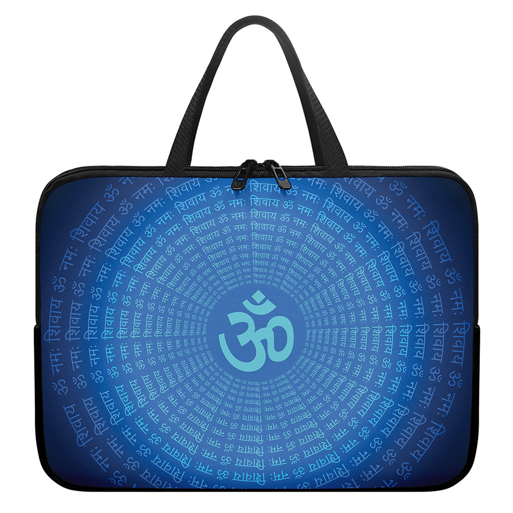 Spiritual Om Sign Print Laptop Sleeve With Handle