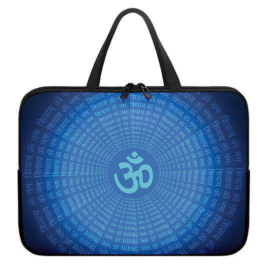 Spiritual Om Sign Print Laptop Sleeve With Handle