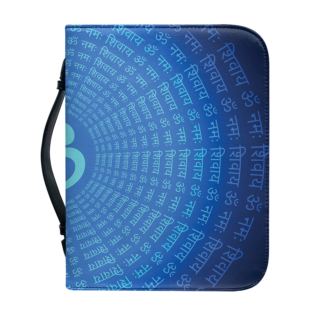 Spiritual Om Sign Print Leather Bible Cover