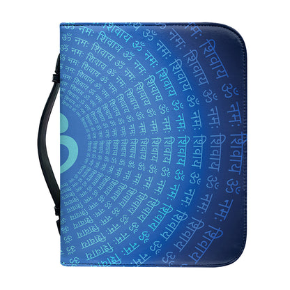 Spiritual Om Sign Print Leather Bible Cover