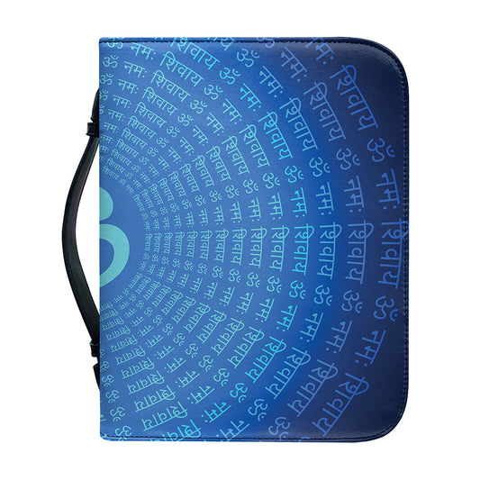 Spiritual Om Sign Print Leather Bible Cover