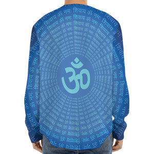 Spiritual Om Sign Print Long Sleeve Baseball Jersey