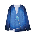 Spiritual Om Sign Print Long Sleeve Short Coat