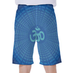 Spiritual Om Sign Print Men's Beach Shorts
