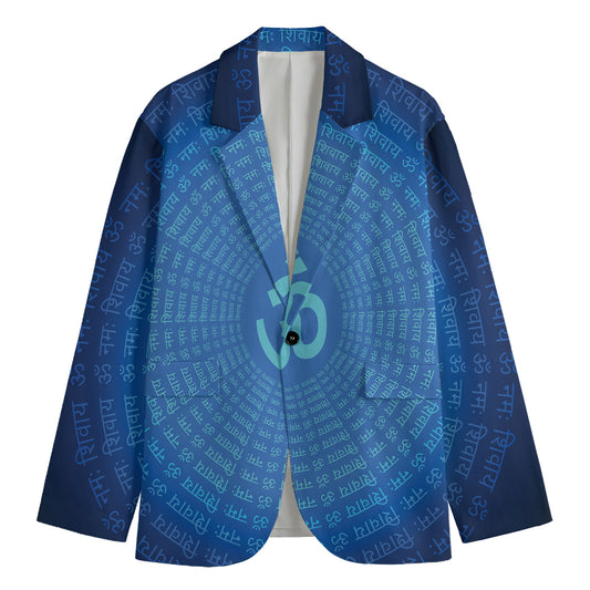 Spiritual Om Sign Print Men's Blazer