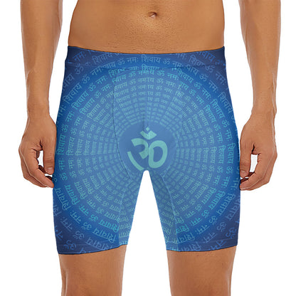 Spiritual Om Sign Print Men's Long Boxer Briefs