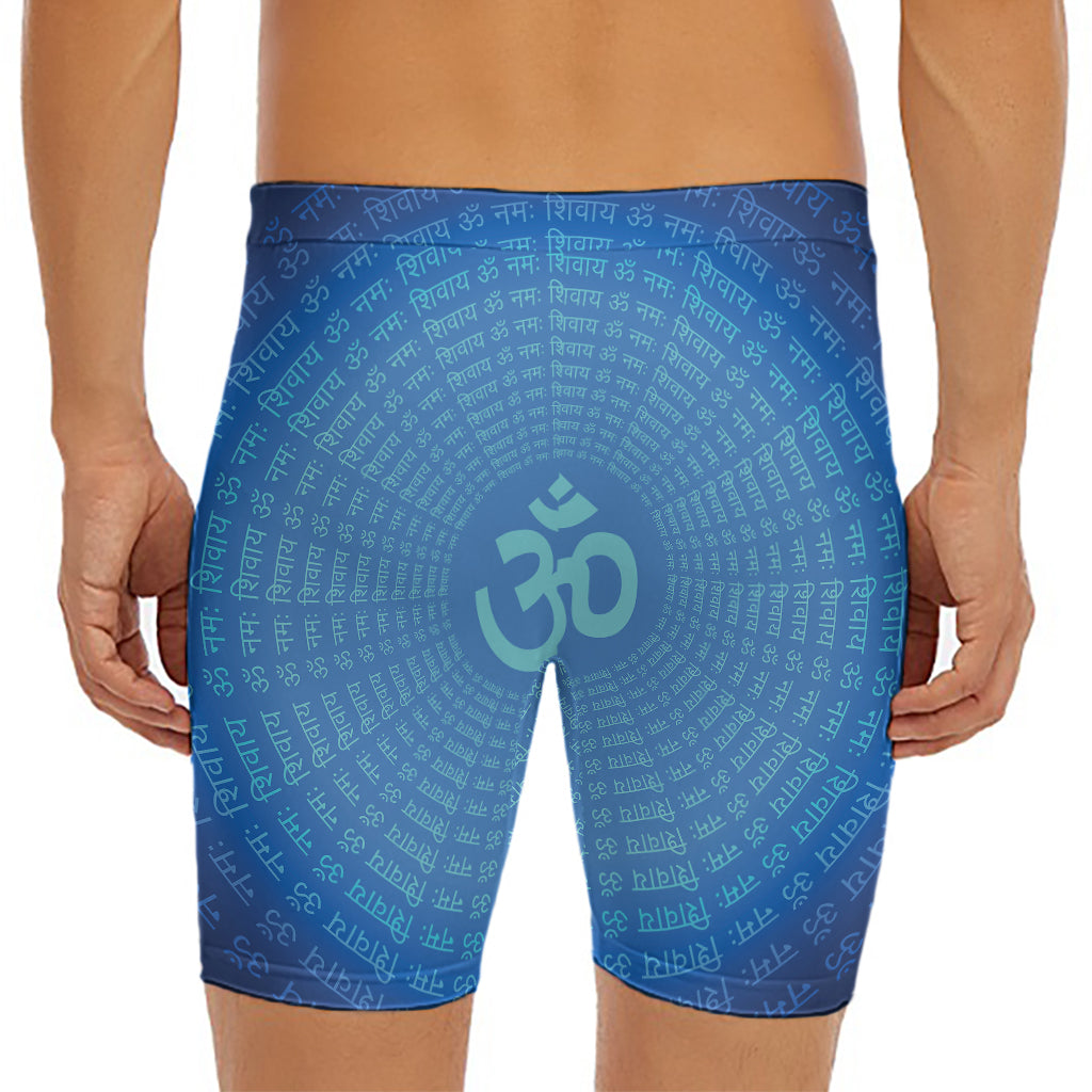 Spiritual Om Sign Print Men's Long Boxer Briefs