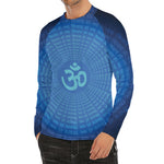 Spiritual Om Sign Print Men's Long Sleeve Rash Guard