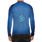Spiritual Om Sign Print Men's Long Sleeve Rash Guard