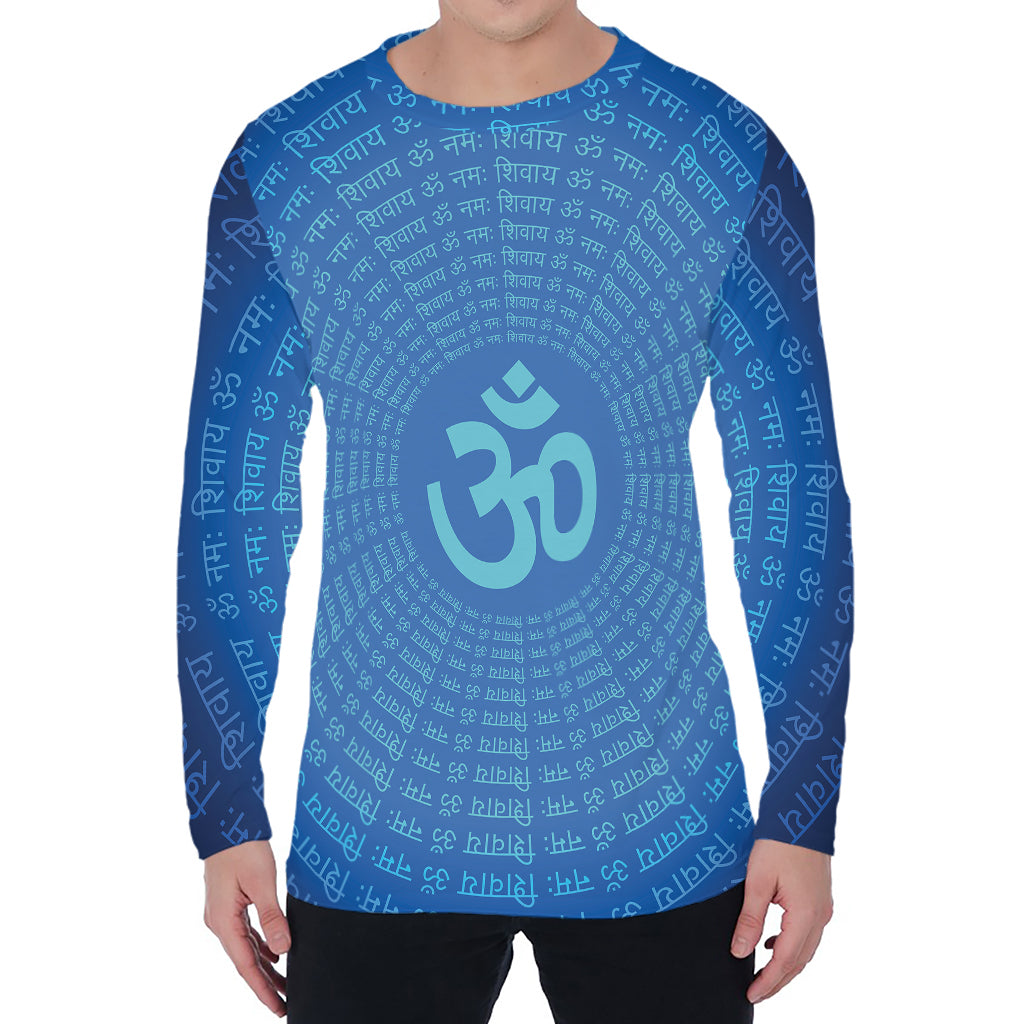 Spiritual Om Sign Print Men's Long Sleeve T-Shirt