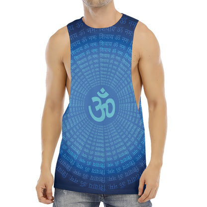 Spiritual Om Sign Print Men's Muscle Tank Top
