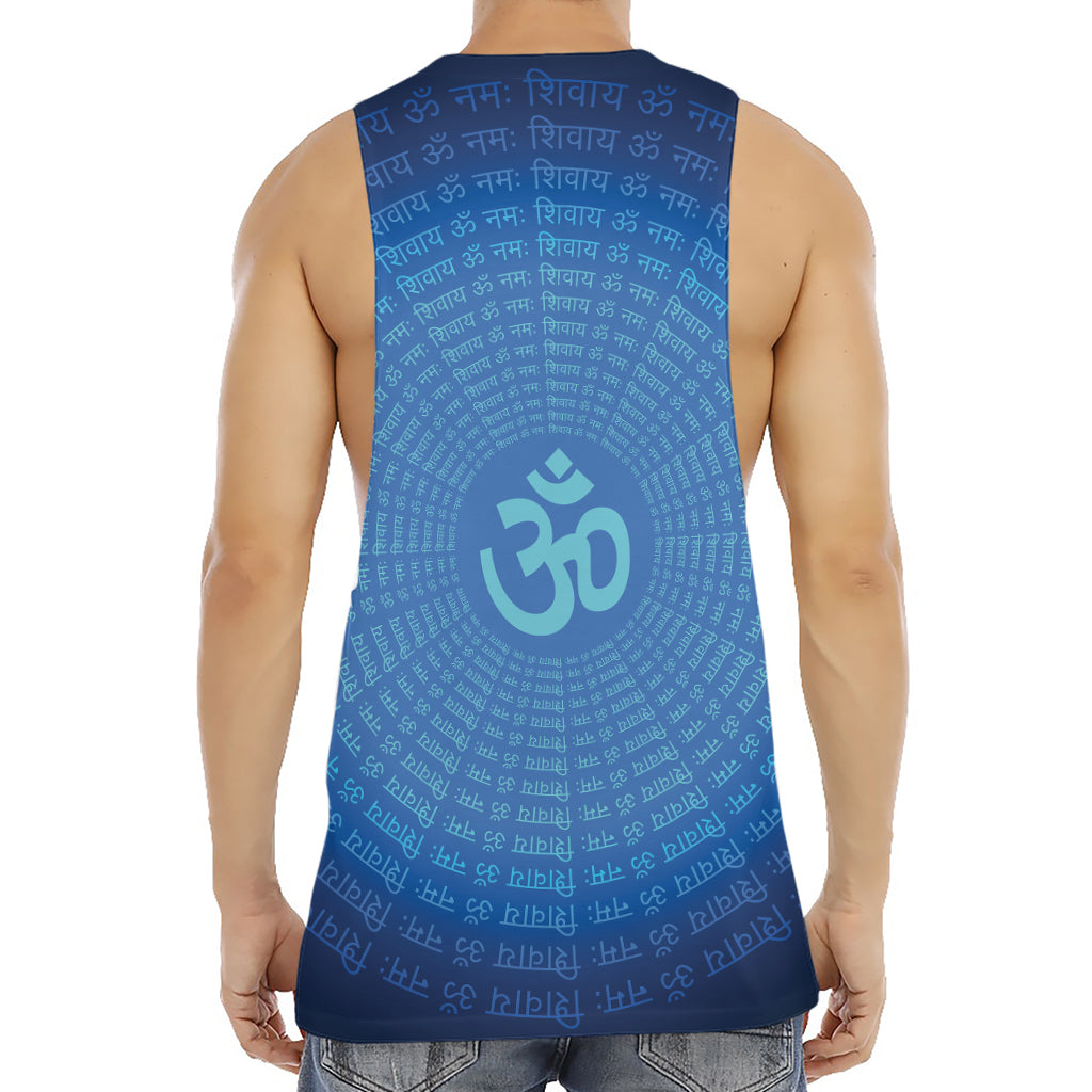 Spiritual Om Sign Print Men's Muscle Tank Top