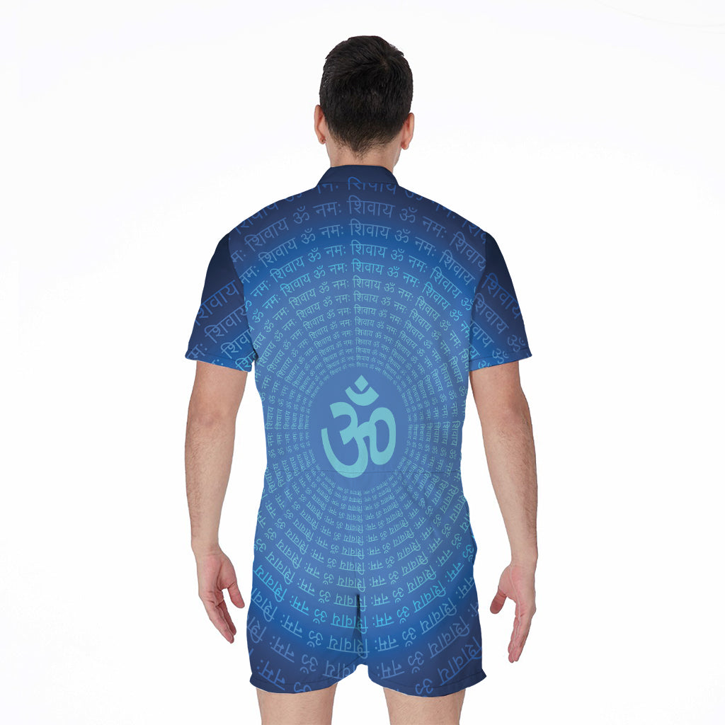 Spiritual Om Sign Print Men's Rompers