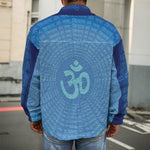 Spiritual Om Sign Print Men's Shirt Jacket