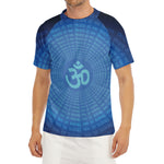 Spiritual Om Sign Print Men's Short Sleeve Rash Guard
