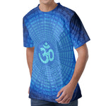 Spiritual Om Sign Print Men's Velvet T-Shirt