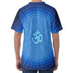 Spiritual Om Sign Print Men's Velvet T-Shirt