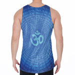 Spiritual Om Sign Print Men's Velvet Tank Top