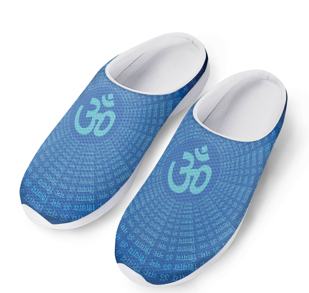 Spiritual Om Sign Print Mesh Casual Shoes