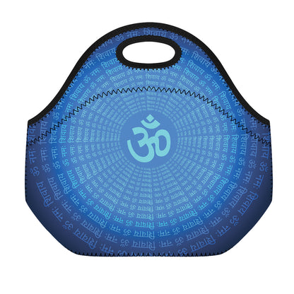 Spiritual Om Sign Print Neoprene Lunch Bag