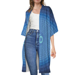 Spiritual Om Sign Print Open Front Beach Cover Up