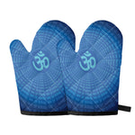 Spiritual Om Sign Print Oven Mitts