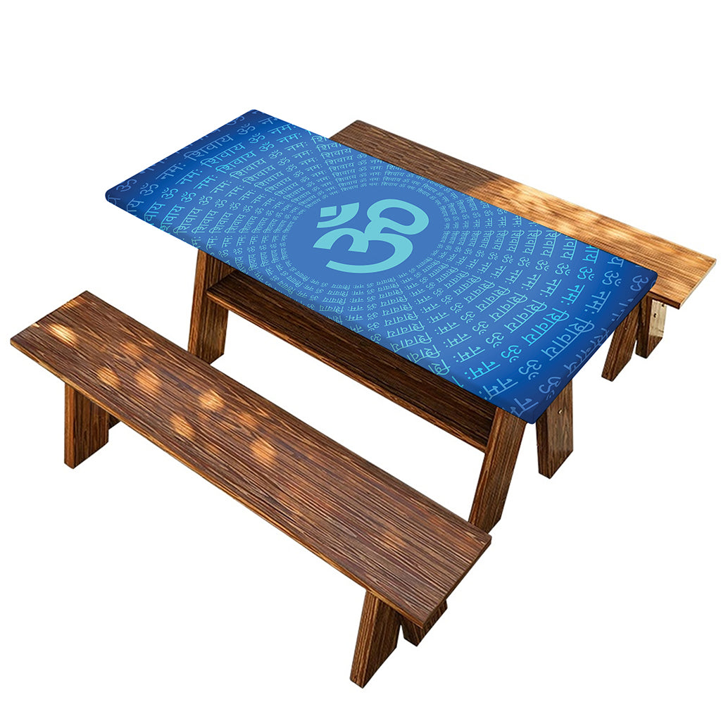 Spiritual Om Sign Print Picnic Table Cover