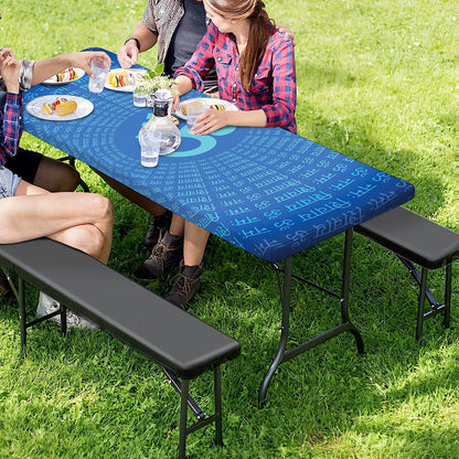 Spiritual Om Sign Print Picnic Table Cover