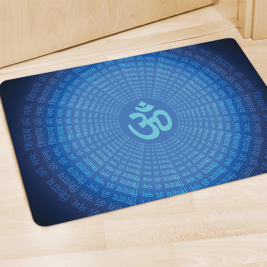 Spiritual Om Sign Print Polyester Doormat