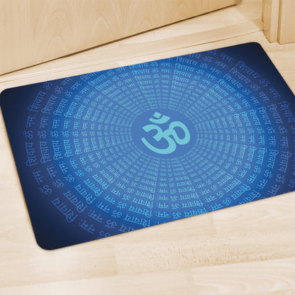 Spiritual Om Sign Print Polyester Doormat