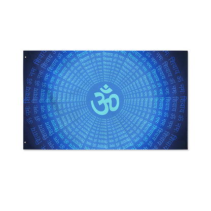Spiritual Om Sign Print Polyester Flag