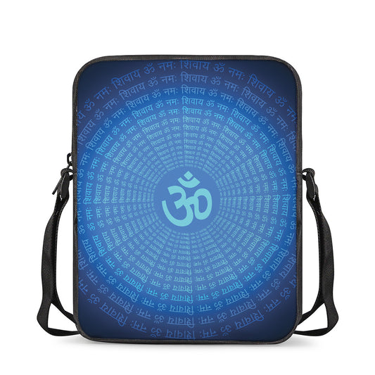 Spiritual Om Sign Print Rectangular Crossbody Bag