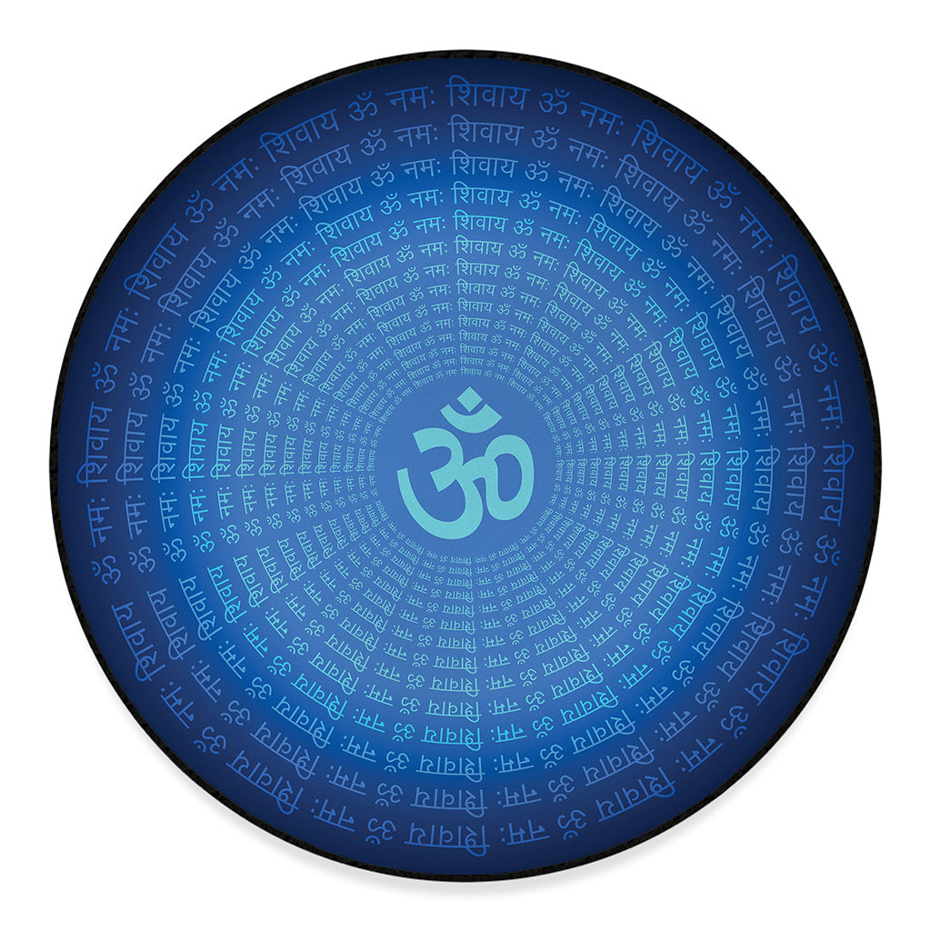 Spiritual Om Sign Print Round Floor Mat