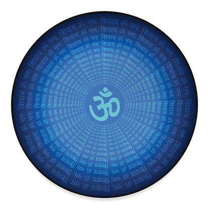 Spiritual Om Sign Print Round Floor Mat