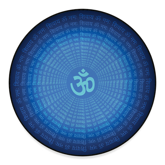 Spiritual Om Sign Print Round Floor Mat