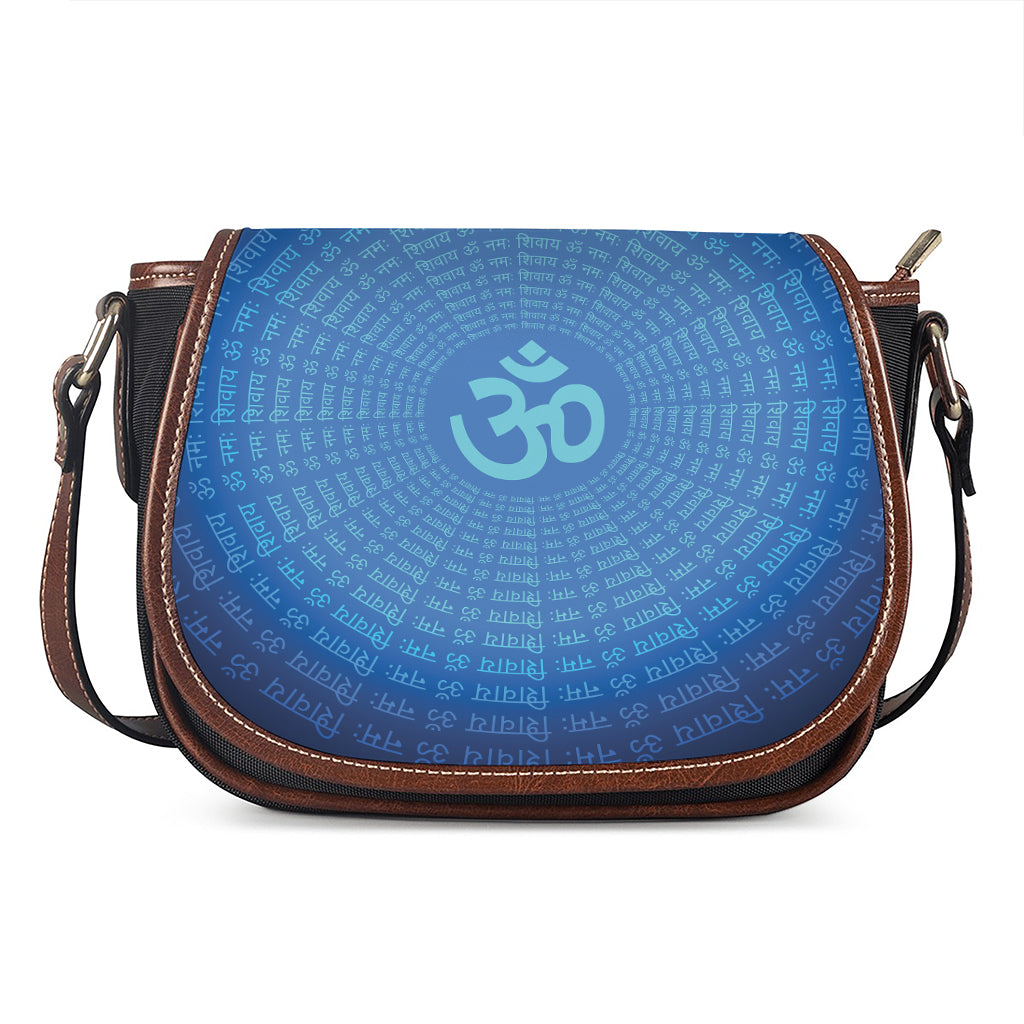 Spiritual Om Sign Print Saddle Bag