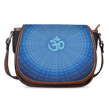 Spiritual Om Sign Print Saddle Bag