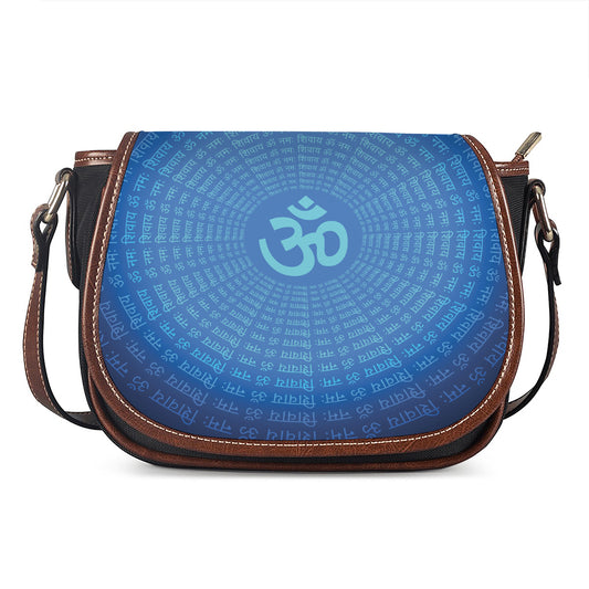 Spiritual Om Sign Print Saddle Bag