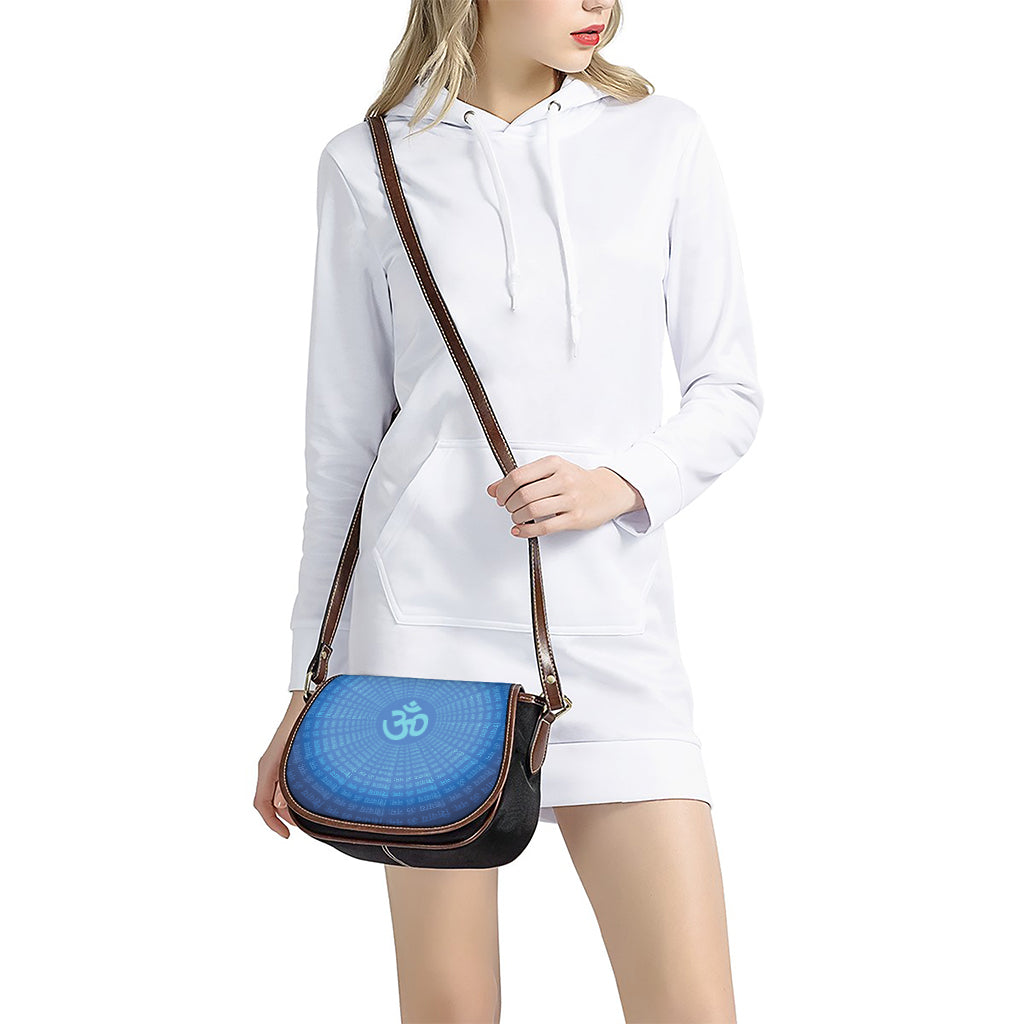 Spiritual Om Sign Print Saddle Bag