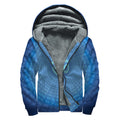 Spiritual Om Sign Print Sherpa Lined Zip Up Hoodie