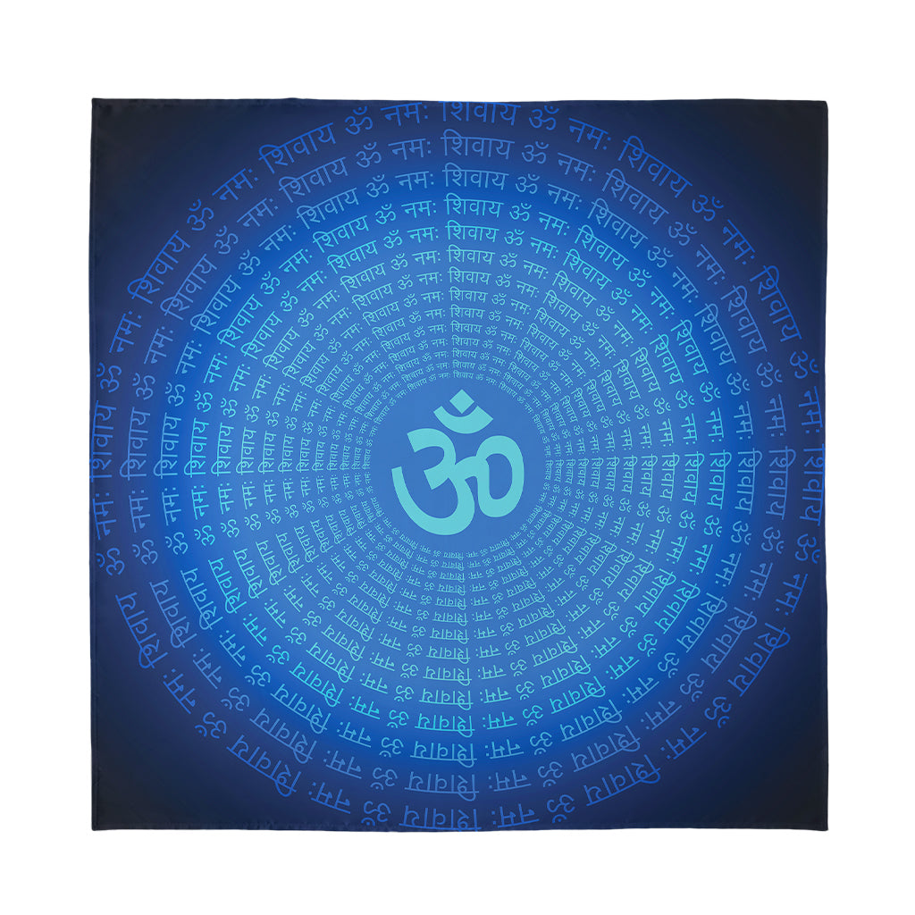 Spiritual Om Sign Print Silk Bandana