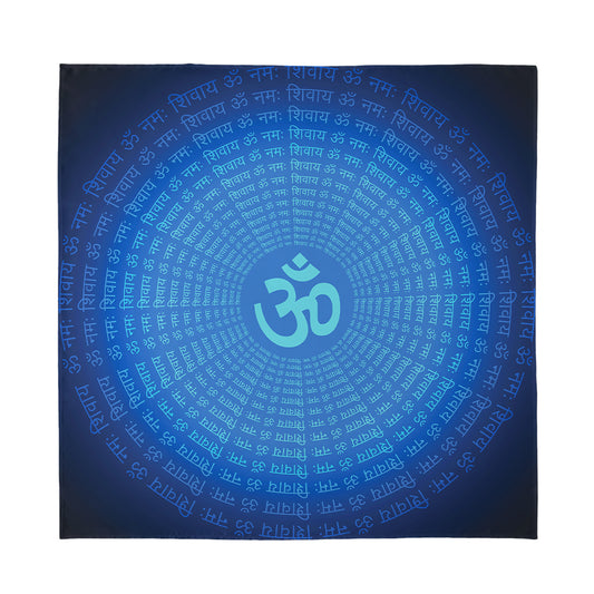 Spiritual Om Sign Print Silk Bandana