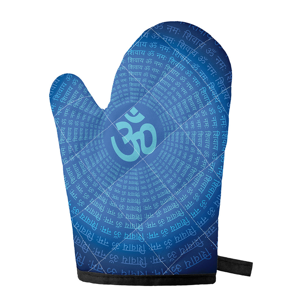 Spiritual Om Sign Print Single Oven Mitt
