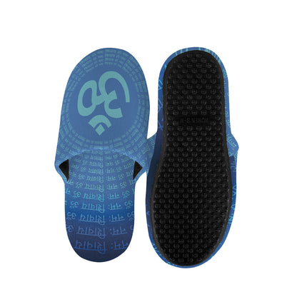 Spiritual Om Sign Print Slippers