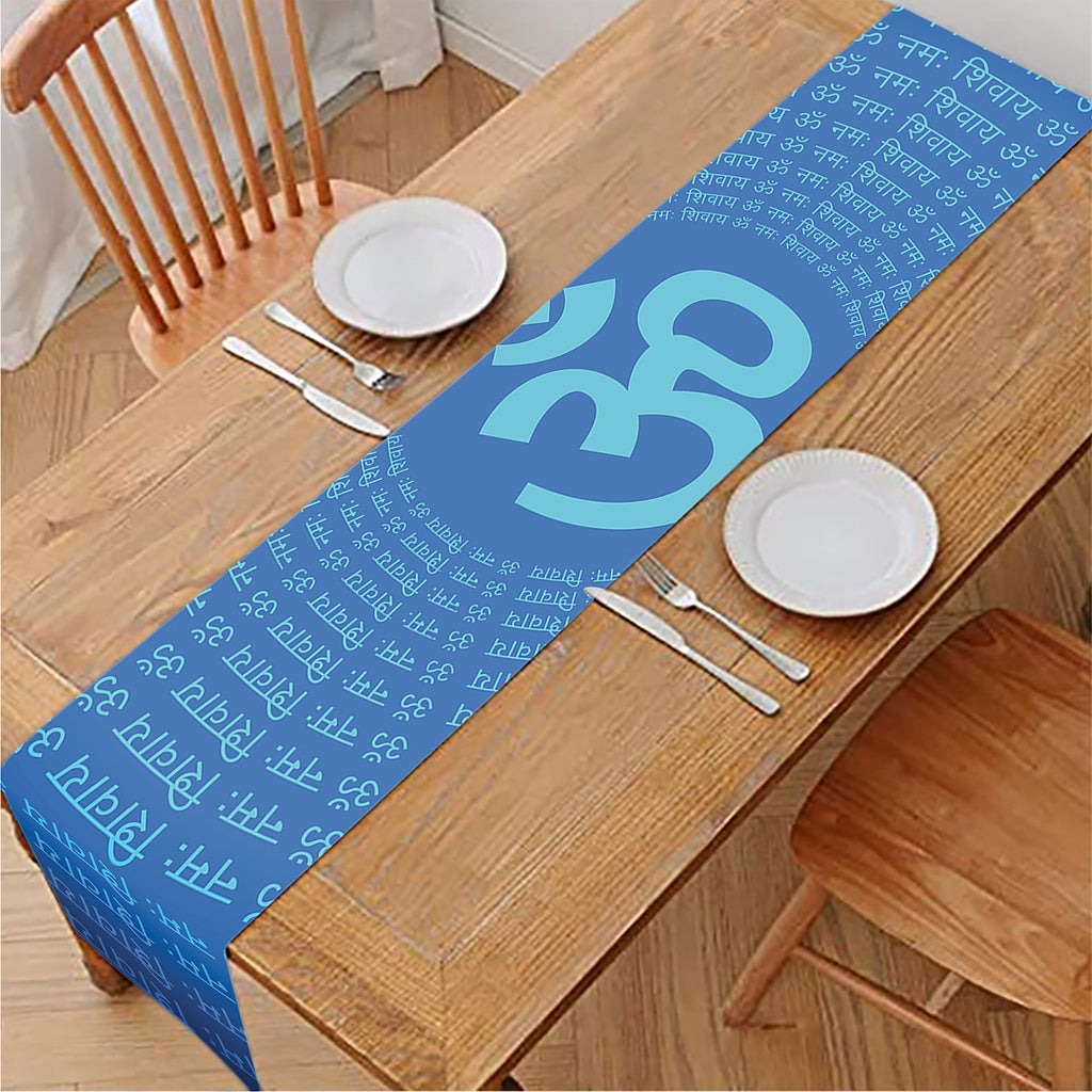 Spiritual Om Sign Print Table Runner